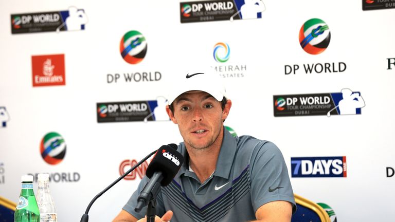 McIlroy spoke to the media on Tuesday in Dubai