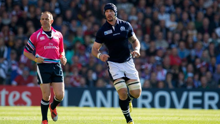 Alasdair Strokosch in action for Scotland during the Rugby World Cup
