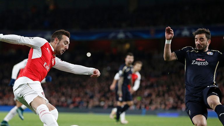 Arsenal's Santi Cazorla in Champions League action