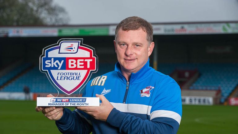 Scunthorpe manager Mark Robins - Sky Bet League 1 manager of the month for October 