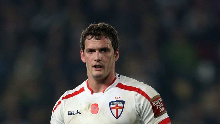 England's Sean O'Loughlin during the International Test Series match at the KC Stadium, Hull.