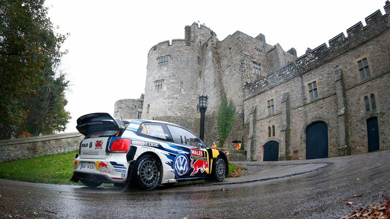 CHIRK, WALES - NOVEMBER 14:  Sebastien Ogier and Julien Ingrassia of France drive the Volkswagen Motosport Polo R WRC during the Chirk Castle stage of the 