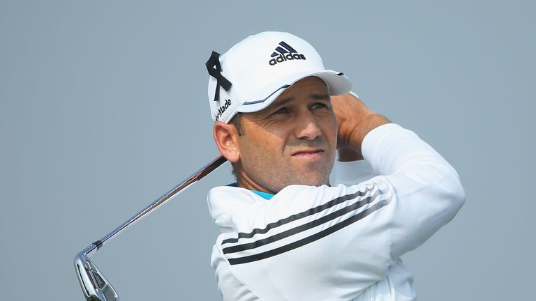 Sergio Garcia made four late birdies to vault into a share of second