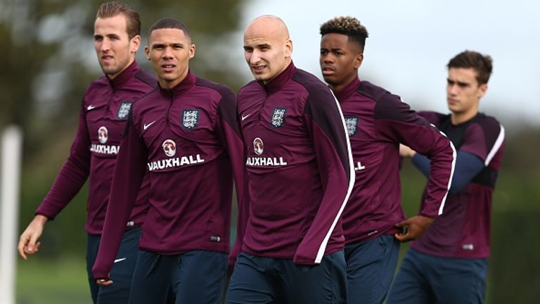 Harry Winks (far right) and Shayon Harrison (second right) 