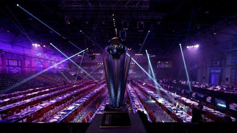 The Sid Waddell Trophy on show ahead of day fourteen of the 2015 William Hill PDC World Darts Championships at Alexandra Palace