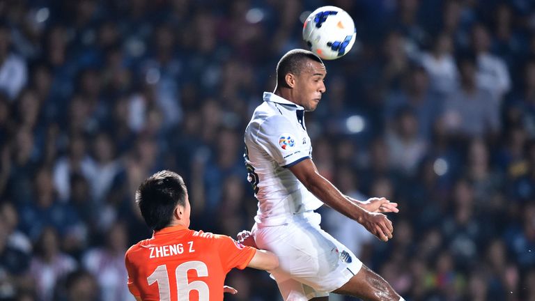 Simpson in action for Buriram United in April last year