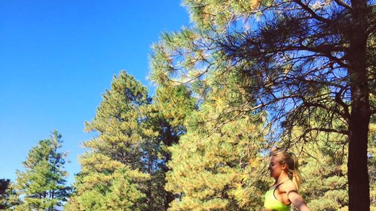 Siobhan-Marie O'Connor takes in the views of Arizona in the US