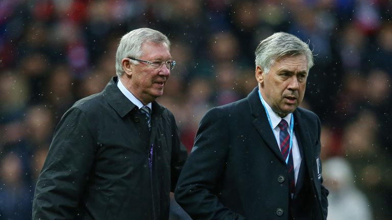 Sir Alex Ferguson and Carlo Ancelotti were in the dugouts