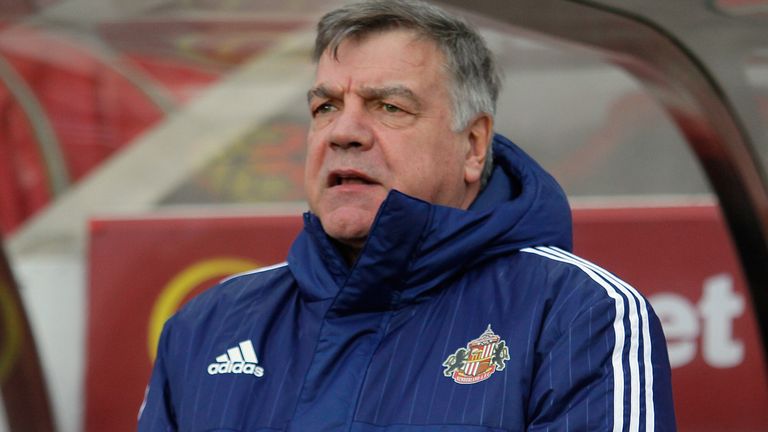 Sunderland manager Sam Allardyce during the Barclays Premier League match at the Stadium of Light, Sunderland.