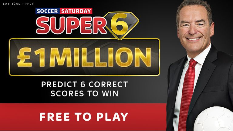 Enter the £1million round of the Soccer Saturday Super 6 game