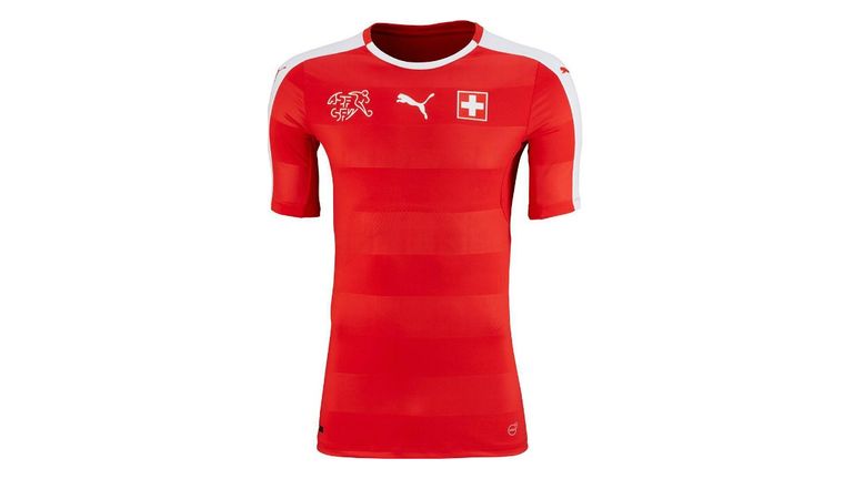 Switzerland's Euro 2016 kit features subtle horizontal stripes