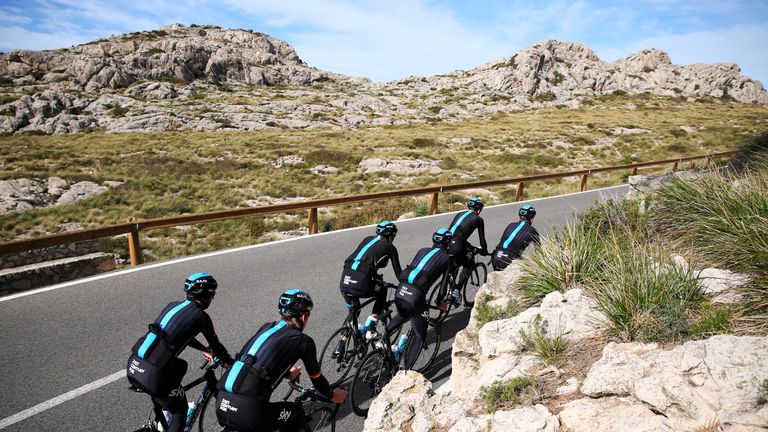 Team Sky Mallorca 2015 training