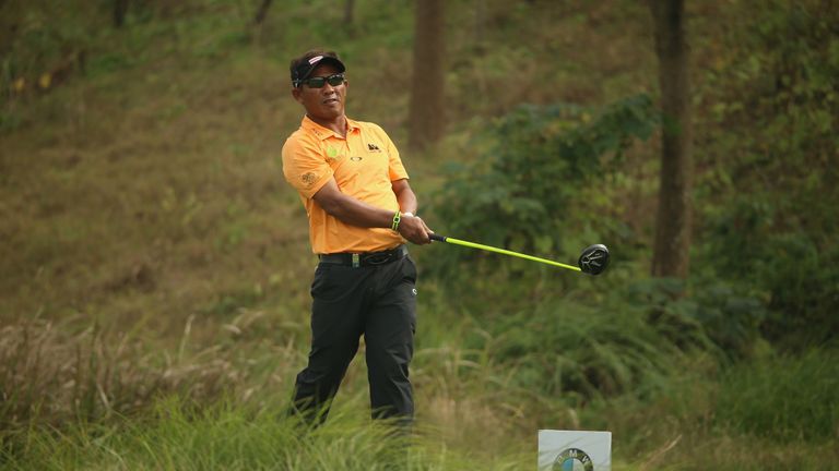 Thongchai Jaidee made two late birdies, but left another putt short at the last