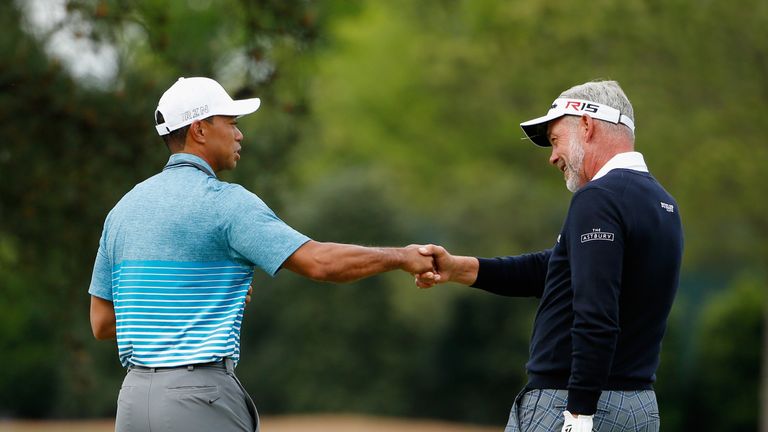 Tiger Woods and Darren Clarke shared a practice round ahead of this year's Masters