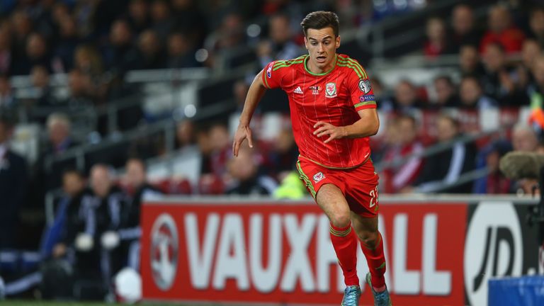 CARDIFF, WALES - OCTOBER 13:  Tom Lawrence of Wales during the UEFA EURO 2016 Group B Qualifier match at the Cardiff City Stadium on October 13, 2015 in Ca