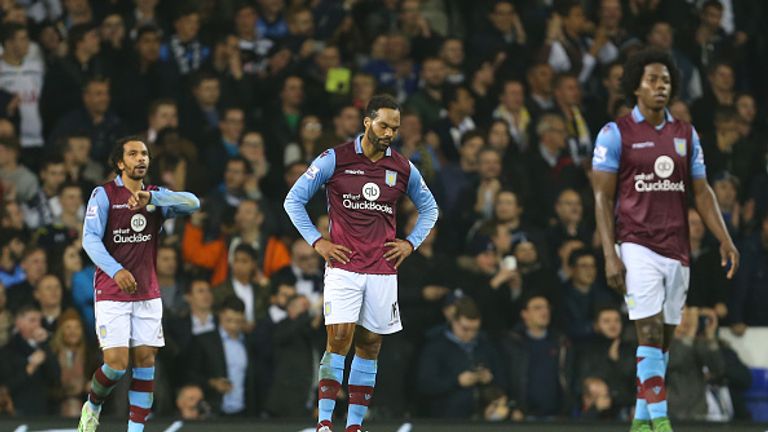 Remi Garde watched from the stands as Villa were beaten at Tottenham on Monday Night Football
