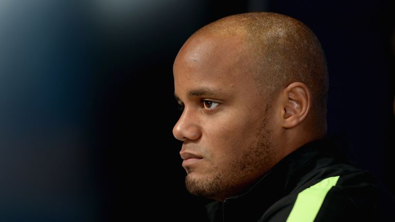 Manchester City captain Vincent Kompany missed the Liverpool defeat with calf injury.