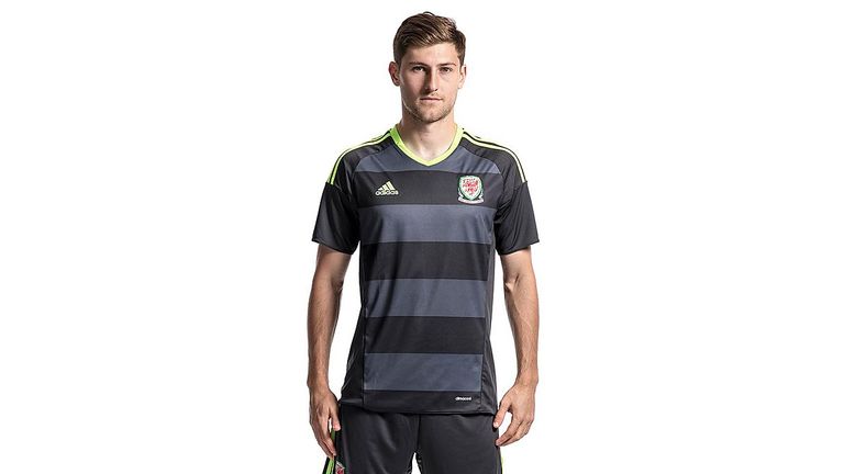 Wales will wear a two-tone grey shirt for away games, which features electric green detailing.