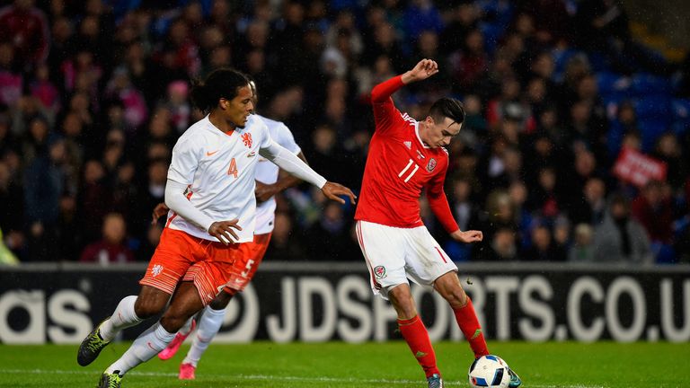 Tom Lawrence made his first start for Wales