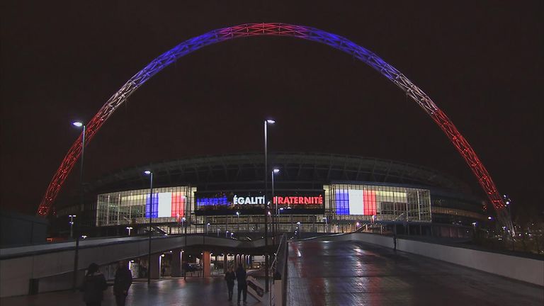 Wembley arch with French Tricolour