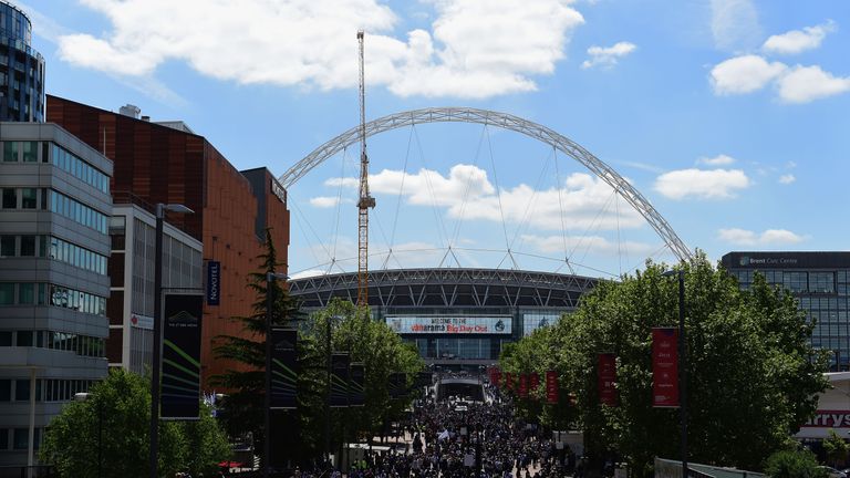 Wembley is due to host an international friendly between England and France on Tuesday night