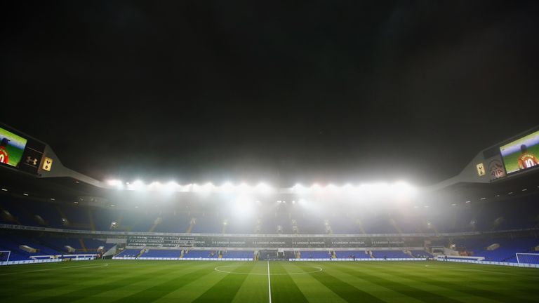 White Hart Lane ahead of kick-off between Tottenham and Aston Villa