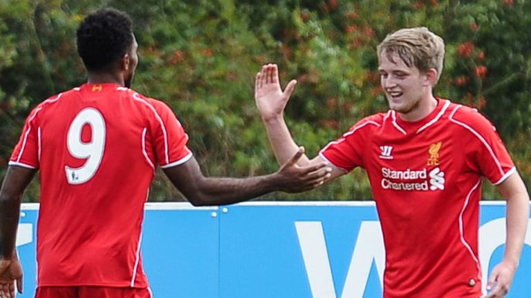 Will Marsh of Liverpool (R) celebrates with Jerome Sinclair