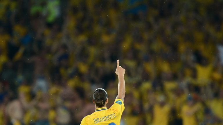 Ibrahimovic scored twice at Euro 2012 but Sweden fell at the groups stages