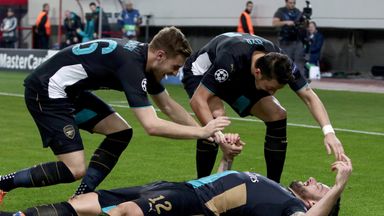Olivier Giroud scored a hat-trick as Arsenal saw off Olympiakos in Athens