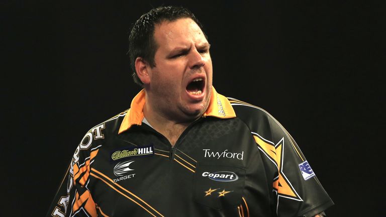 Adrian Lewis during day seven of the William Hill PDC World Championship at Alexandra Palace, London.