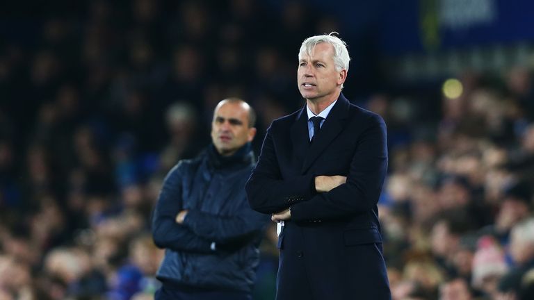 Alan Pardew feels Crystal Palace could have had two penalties against Everton