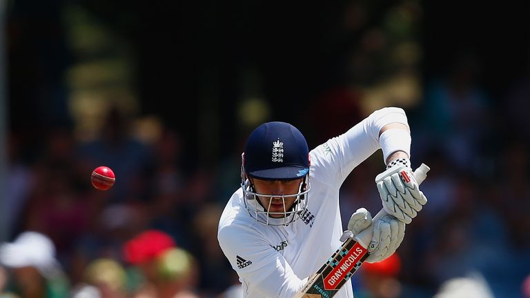 Alex Hales of England bats during day three of the 1st Test between South Africa and England at Sahara Stadium Kingsmead, Durban
