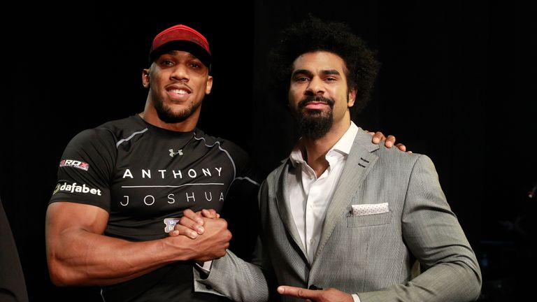 Anthony Joshua, David Haye (Pic by Lawrence Lustig)