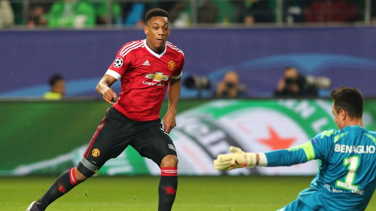 Anthony Martial of Manchester United opens the scoring