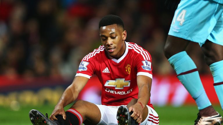 Anthony Martial failed to get on the scoresheet for Manchester United against West Ham 