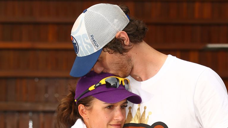 Arina Rodionova is consoled by Ty Vickery after Aussie willdcard defeat