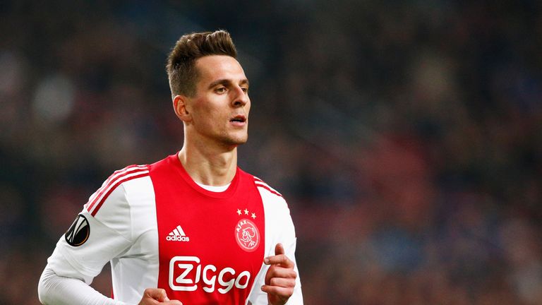 Arkadiusz Milik of Ajax in action during the group A UEFA Europa League match between AFC Ajax and Molde FK held at Amsterdam Arena on December 10