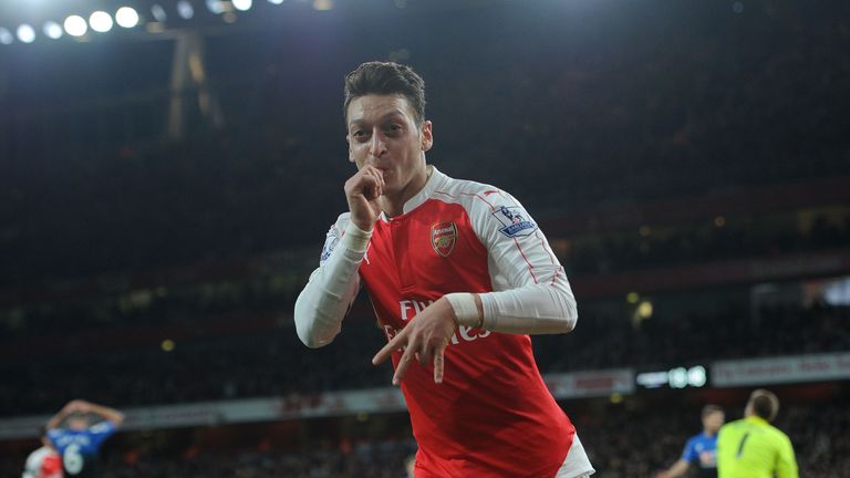 Mesut Ozil scored one and set up another for Arsenal against Bournemouth