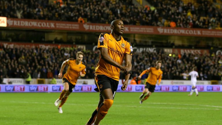 Wolverhampton Wanderers' Benik Afobe celebrates