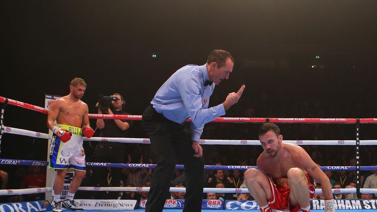 Lee was knocked down twice in the third round by Saunders