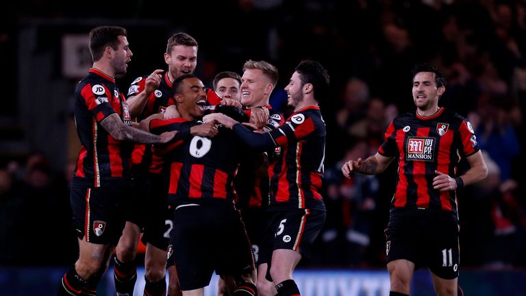 AFC Bournemouth's Junior Stanislas celebrates 