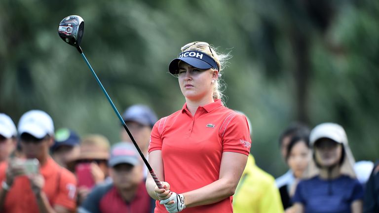TAIPEI, TAIWAN - OCTOBER 25: Charley Hull of United Kingdom looks on during the final round of 2015 Fubon LPGA Taiwan Championship on October 25, 2015 in M