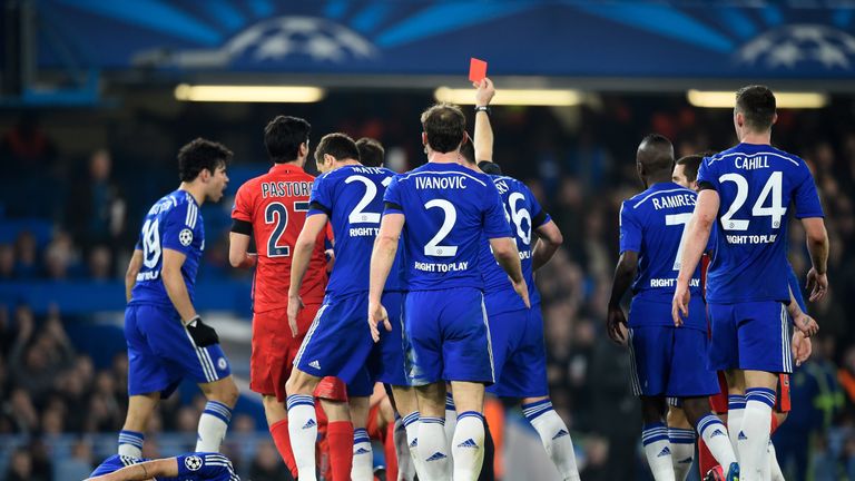 Paris Saint-Germain eliminated Chelsea last season despite Zlatan Ibrahimovic's red card at Stamford Bridge