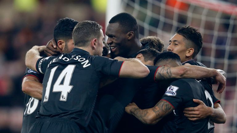 Liverpool's Christian Benteke celebrates