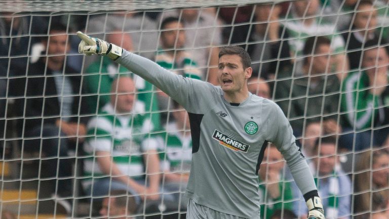 PAISLEY, SCOTLAND - JULY 10: Craig Gordon  of Celtic at the Pre Season Friendly between Celtic and Real Sociedad at St Mirren Park on July 10th, 2015 in Pa