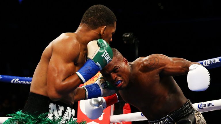 Daniel Jacobs catches Peter Quillin on his way to a first-round stoppage