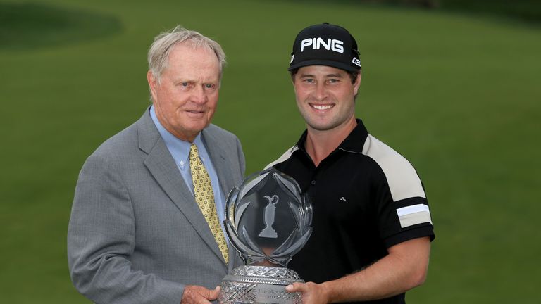 Lingmerth's highlight of the season came at the Memorial, where Jack Nicklaus presented him with the trophy