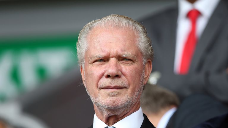 West Ham chairman David Gold during the Barclays Premier League match at Anfield, Liverpool