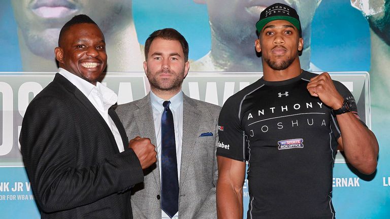 BRITISH AND COMMONWEALTH HEAVYWEIGHT TITLE.ANTHONY JOSHUA AND DILLIAN WHYTE COME FACE TO FACE