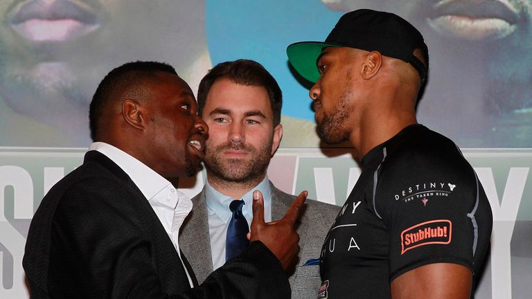 BRITISH AND COMMONWEALTH HEAVYWEIGHT TITLE.ANTHONY JOSHUA AND DILLIAN WHYTE COME FACE TO FACE